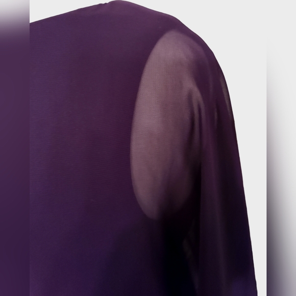 NWT Connected apparel size 4P dark purple dress - Picture 6 of 10